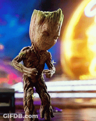 Guardians Of The Galaxy Groot Statue GIF