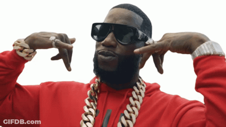 Gucci Mane Showing His Golds GIF
