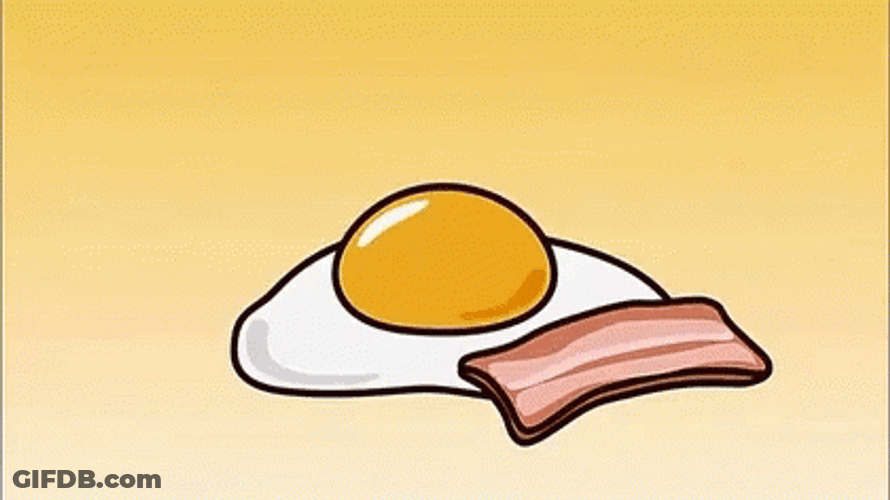 Gudetama Lazy Egg Bacon Breakfast Sleep GIF
