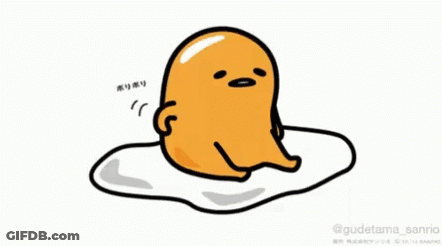 Gudetama Lazy Egg Butt Ache GIF
