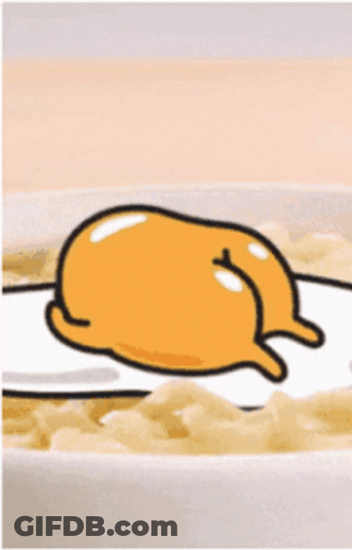 Gudetama Lazy Egg Butt Yolk GIF
