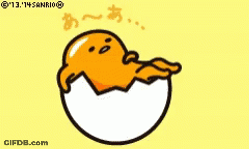 Gudetama Lazy Egg Chill Blank Mind GIF