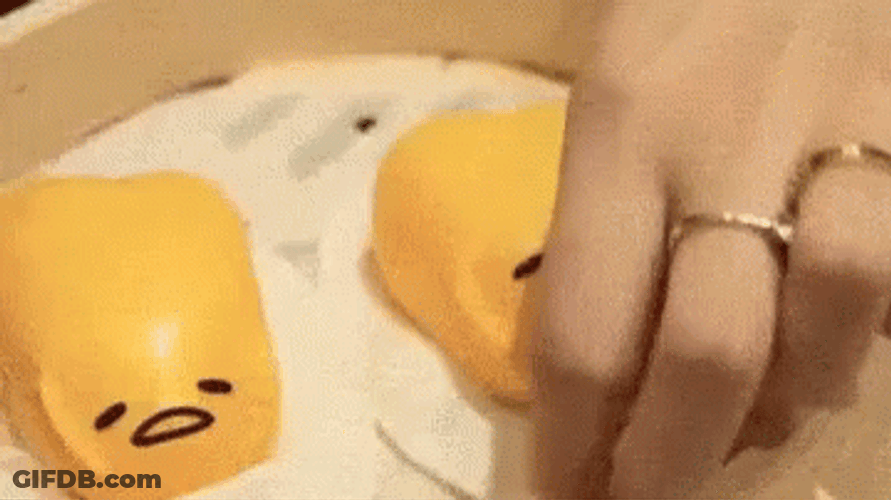 Gudetama Lazy Egg Cooking Recipe GIF