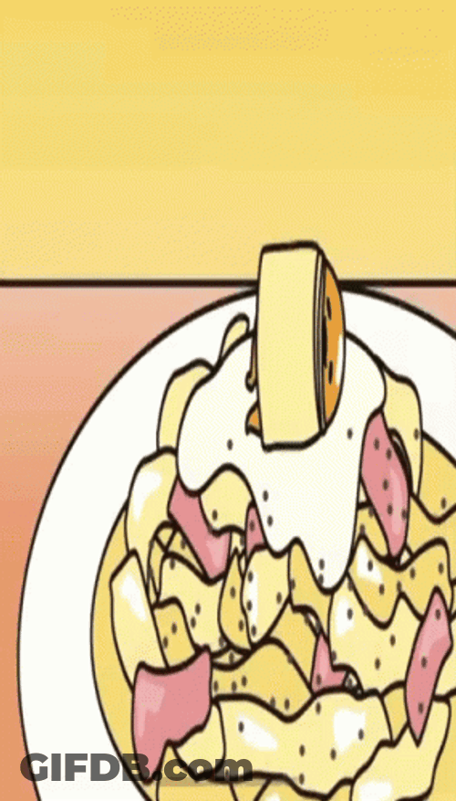 Gudetama Lazy Egg Fall Fettucine GIF