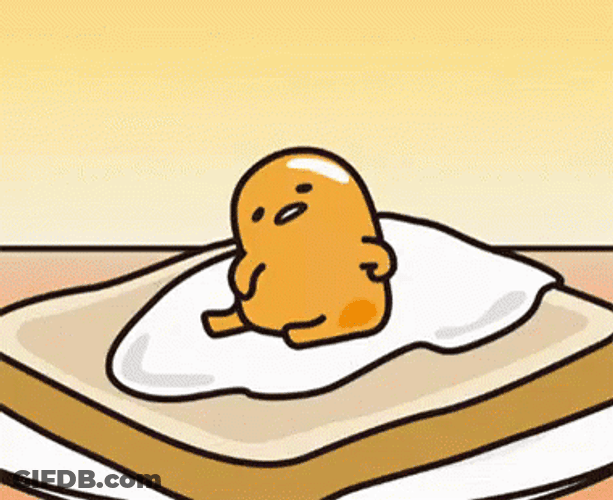 Gudetama Lazy Egg Itchy Sandwhich GIF