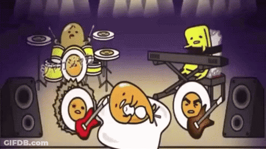 Gudetama Lazy Egg Music Concert GIF