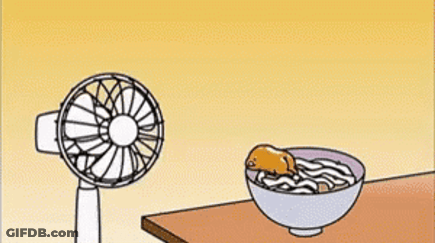 Gudetama Lazy Egg Noodle Fan GIF