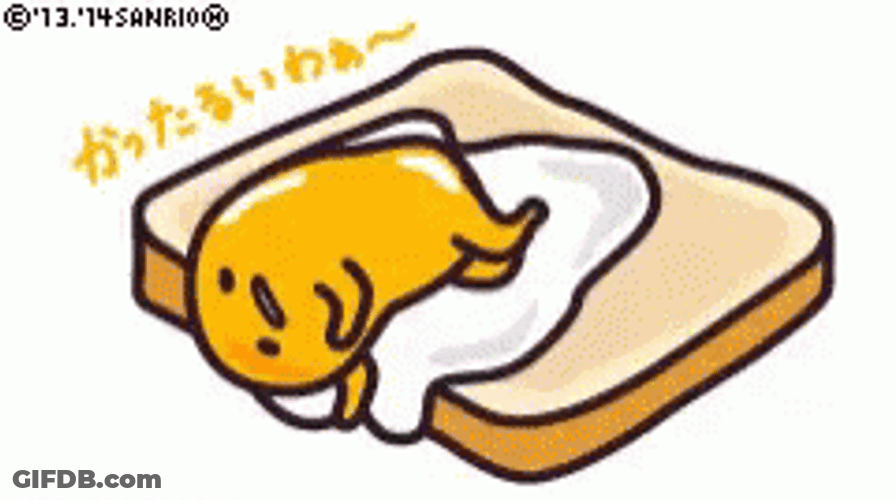 Gudetama Lazy Egg Sandwich Chill GIF