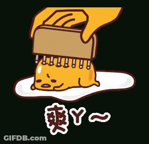 Gudetama Sleepy Lazy Egg Massage GIF