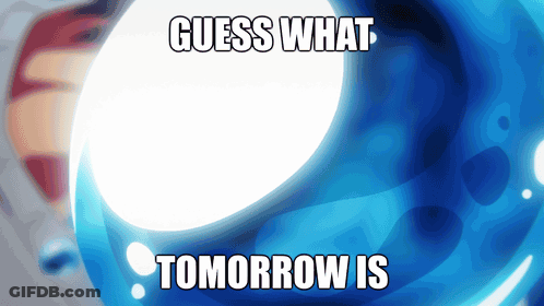 Guess What Tomorrow Is Meme Blue Background GIF