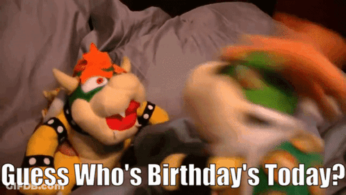 Guess Who's Birthday Is Today Message On Screen GIF