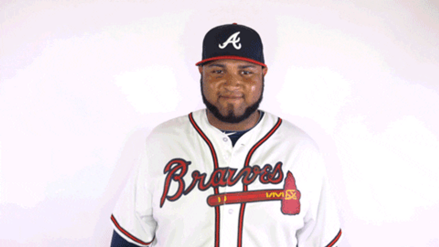 Guillermo Heredia Waving Braves Chop GIF
