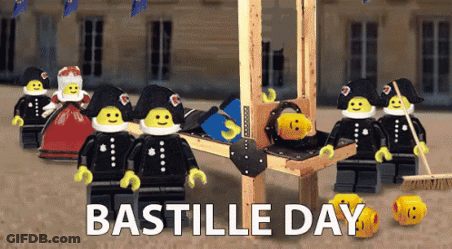 Guillotine Bastille Day Lego GIF