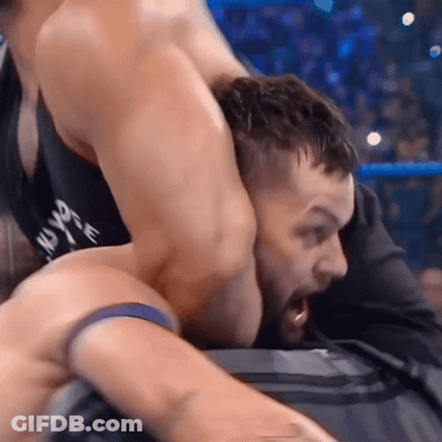 Guillotine Like Motion In WWE GIF