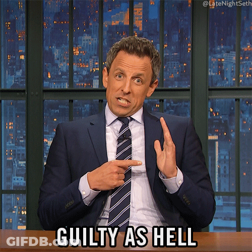Guilty As Hell Late Night Seth Meyers GIF