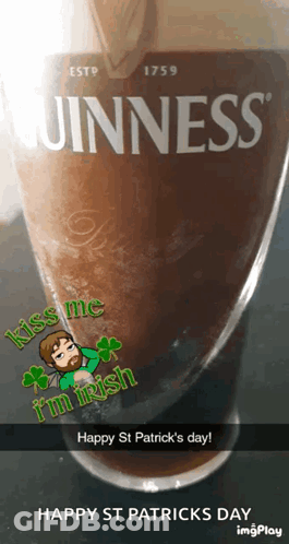 Guinness Glass Happy St Patrick's Day GIF