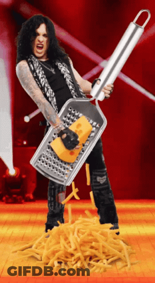 Guitar Cheese Grater Animation GIF