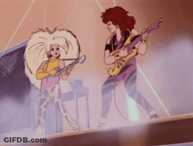 Guitar Rock N Roll 80S Cartoon GIF