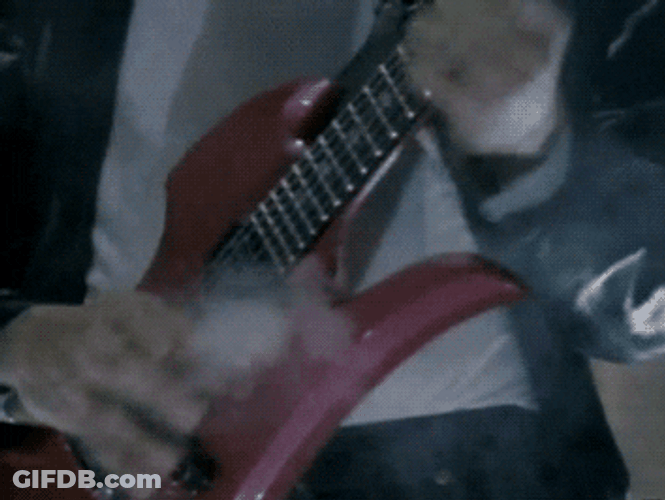 Guitar Shredding & Smoking GIF
