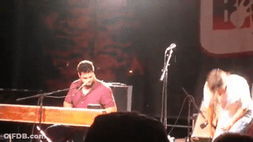 Guitar Smash At Concert GIF