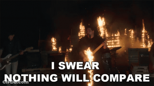 Guitarist By Fire: I Swear Nothing Will Compare GIF