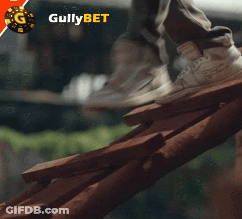 Gullybet Advertisement Man On Bridge GIF
