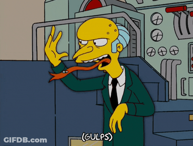 Gulp Gulp Gulp Mr Burns The Simpsons Meme GIF