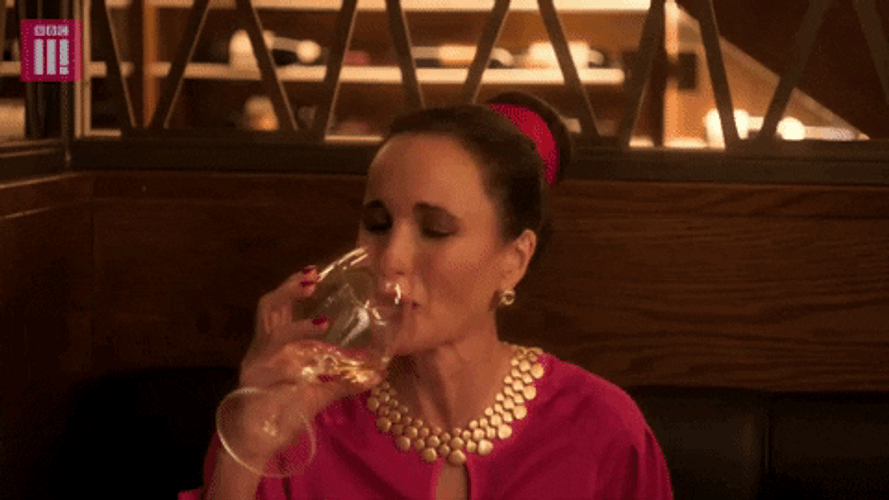 Gulp Gulp Gulp Saucy Lady Wine Drinking Meme GIF