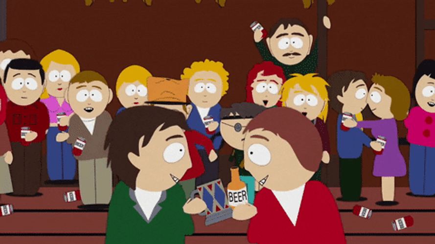 Gulp Gulp Gulp South Park Drinking Party Meme GIF
