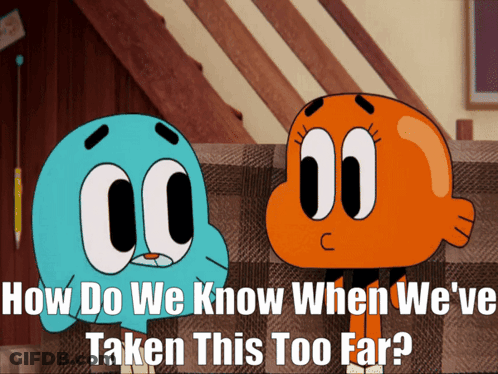 Gumball And Darwin From The Amazing World Of Gumball Sitting Next To Each Other GIF