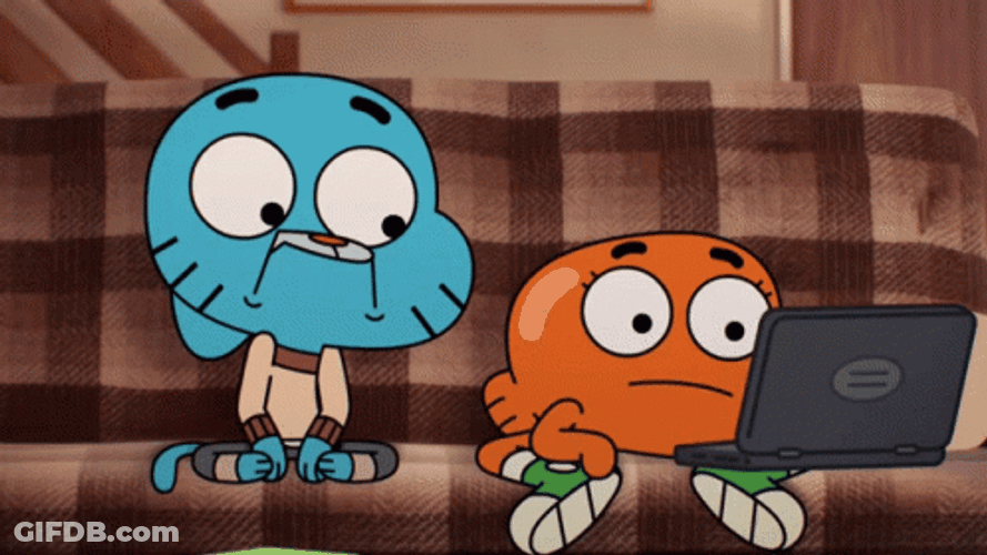 Gumball And Darwin Shocked Expression GIF