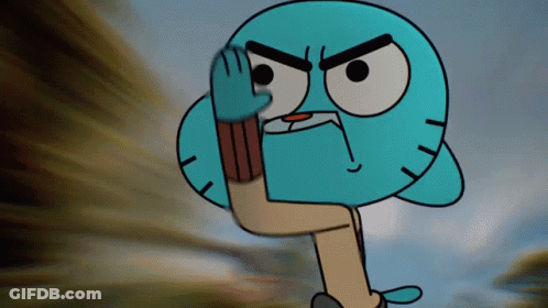 Gumball Angry Face GIF