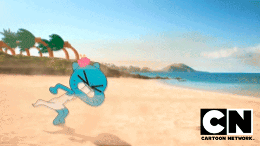 Gumball Blown Away Nicole Watterson GIF