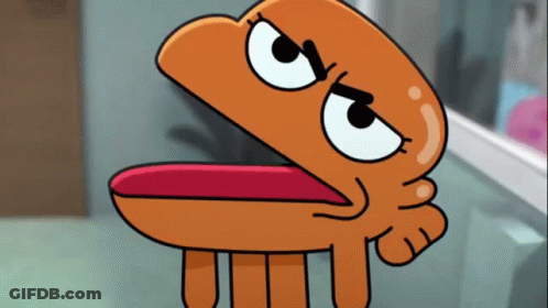 Gumball Character With Red Mouth GIF