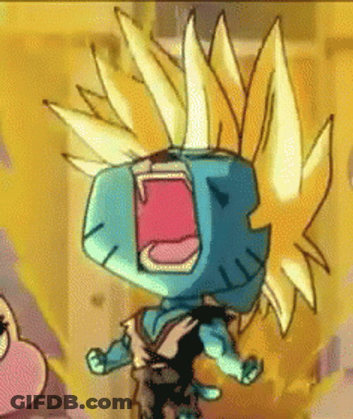 Gumball Creating Super Saiyan GIF