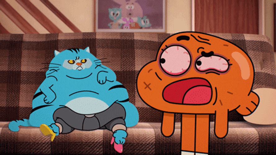 Gumball Darwin Freaking Out GIF