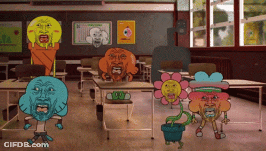 Gumball Darwin Mortified Looks GIF