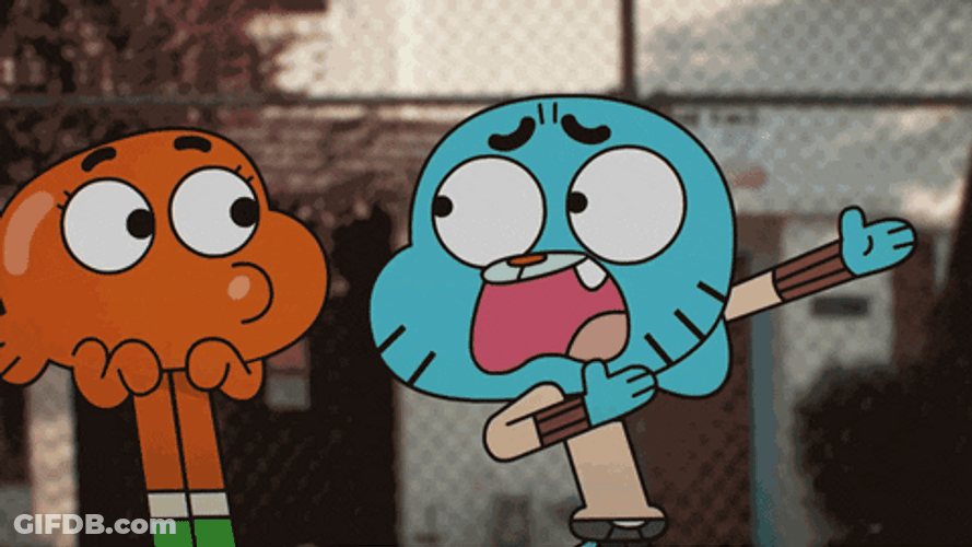 Gumball Freaked Out Hand Gesture GIF