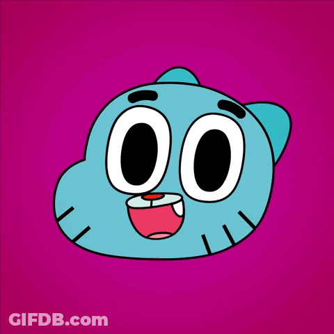 Gumball From The Amazing World Of Gumball Is Shown On A Purple Background GIF