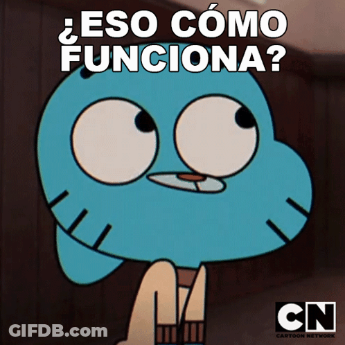 Gumball From The Amazing World Of Gumball Says " Eso Como Funciona " In Spanish GIF