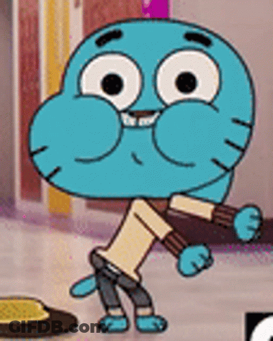 Gumball Is A Cartoon Character From The Amazing World Of Gumball And Is Dancing . GIF
