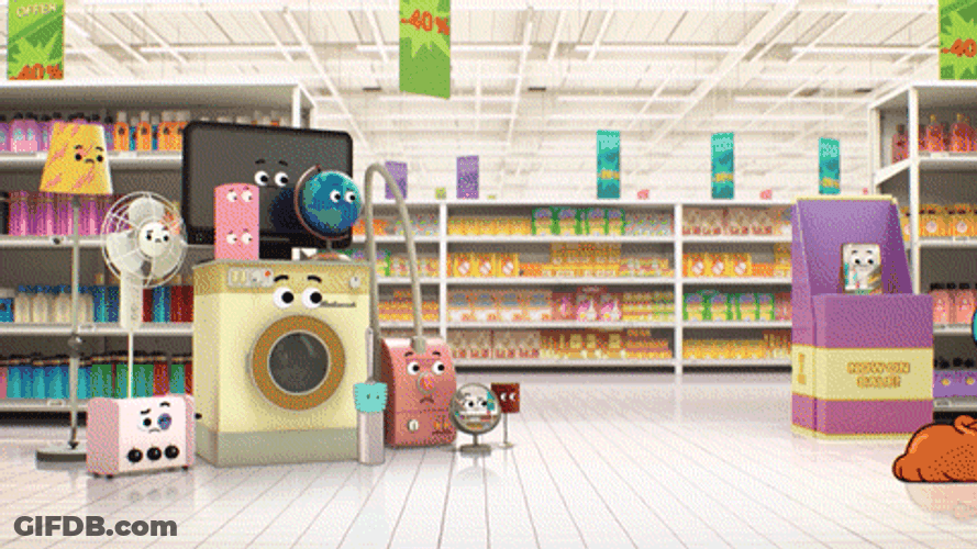 Gumball Mopping Darwin's Face GIF