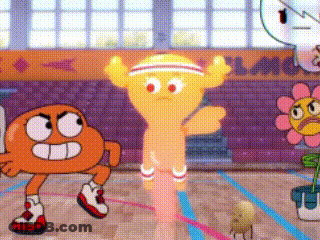 Gumball Word On Wall Behind Cartoon Character GIF