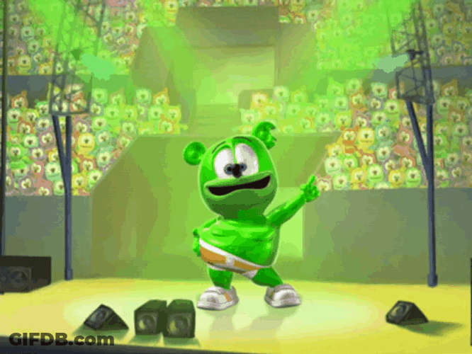 Gummibar Doing Stayin Alive Dance GIF