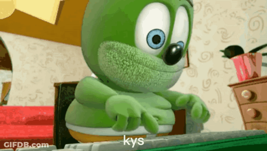 Gummy Bear Keyboard Typing GIF