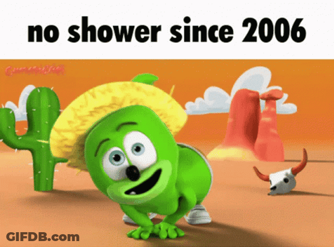 Gummy Bear No Shower Since 2006 GIF