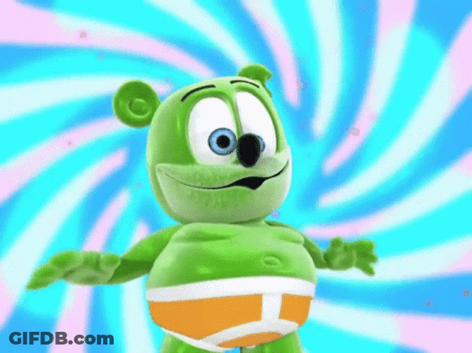 Gummy Bear Spiral Background GIF