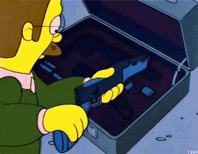 Gun Assemble The Simpsons Ned Flanders GIF
