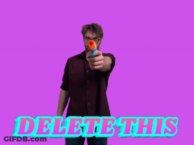 Gun Pointing Delete It GIF