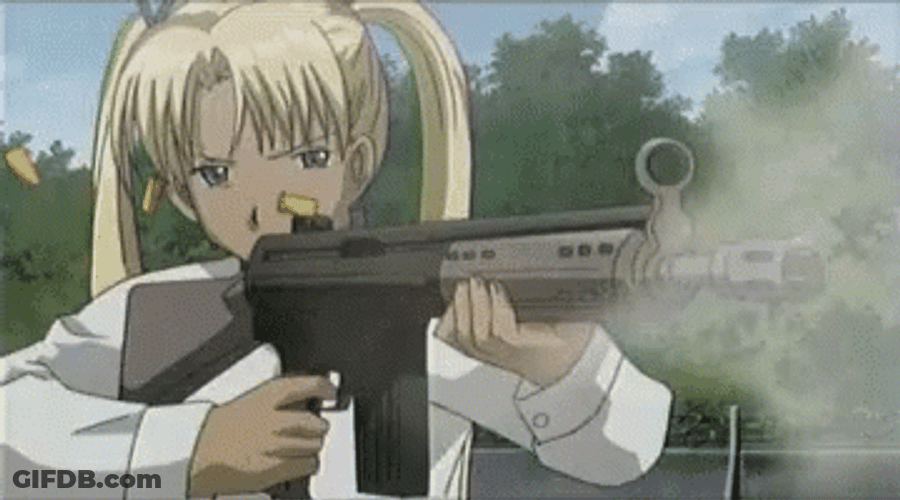 Gun Shooting Anime Gunslinger Girl GIF